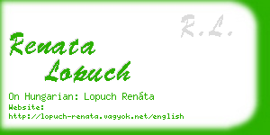 renata lopuch business card